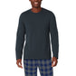 Cuddl Duds Men's Cozy Lodge 2 Pc Sweatshirt & Plaid Pajama Pants Set Blue Size X-Large
