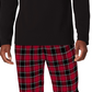 Cuddl Duds Men's Cozy Lodge 2 Pc Sweatshirt & Plaid Pajama Pants Set Red Size Medium