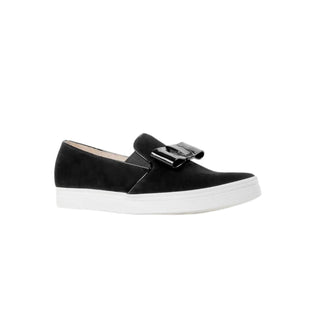 All Black - Women's Tux Bow Sneakers