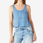 Lucky Brand Women's Waffle Henley Tank Blue