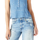 Lucky Brand Women's Waffle Henley Tank Blue