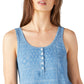 Lucky Brand Women's Waffle Henley Tank Blue