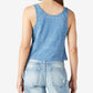 Lucky Brand Women's Waffle Henley Tank Blue Size XX-Large