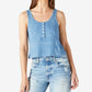 Lucky Brand Women's Waffle Henley Tank Blue Size XX-Large