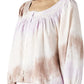 Lucky Brand Women's Embroidered Peasant Blouse Purple Size Medium