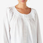Lucky Brand Women's Embroidered Button Front Cotton Peasant Blouse White Size Large