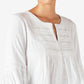 Lucky Brand Women's Embroidered Popover Blouse White Size XX-Large