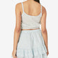 Lucky Brand Women's Floral Ruffle Cotton Skirt Blue Size X-Small