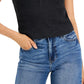 Lucky Brand Women's Waffle Boy Henley Tank Top Black