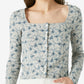 Lucky Brand Women's Pointelle Cardigan Top Blue Size Large