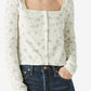 Lucky Brand Women's Pointelle Cardigan Top White Size X-Large