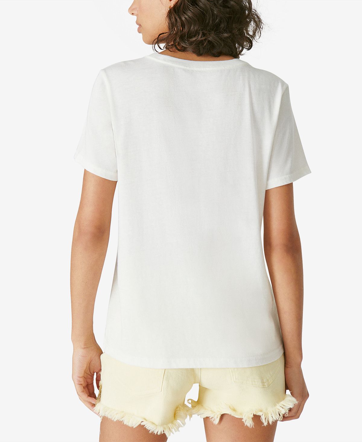 Lucky Brand Women's Bad Moon Rising Graphic Tee White Size X-Small
