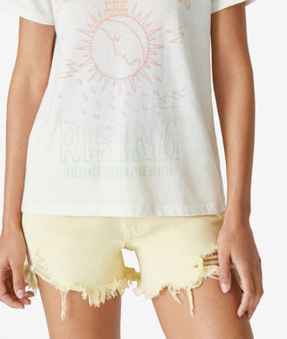 Lucky Brand Women's Bad Moon Rising Graphic Tee White Size Medium