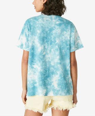 Lucky Brand Women's Butterfly Geo Graphic Boyfriend Tee Blue