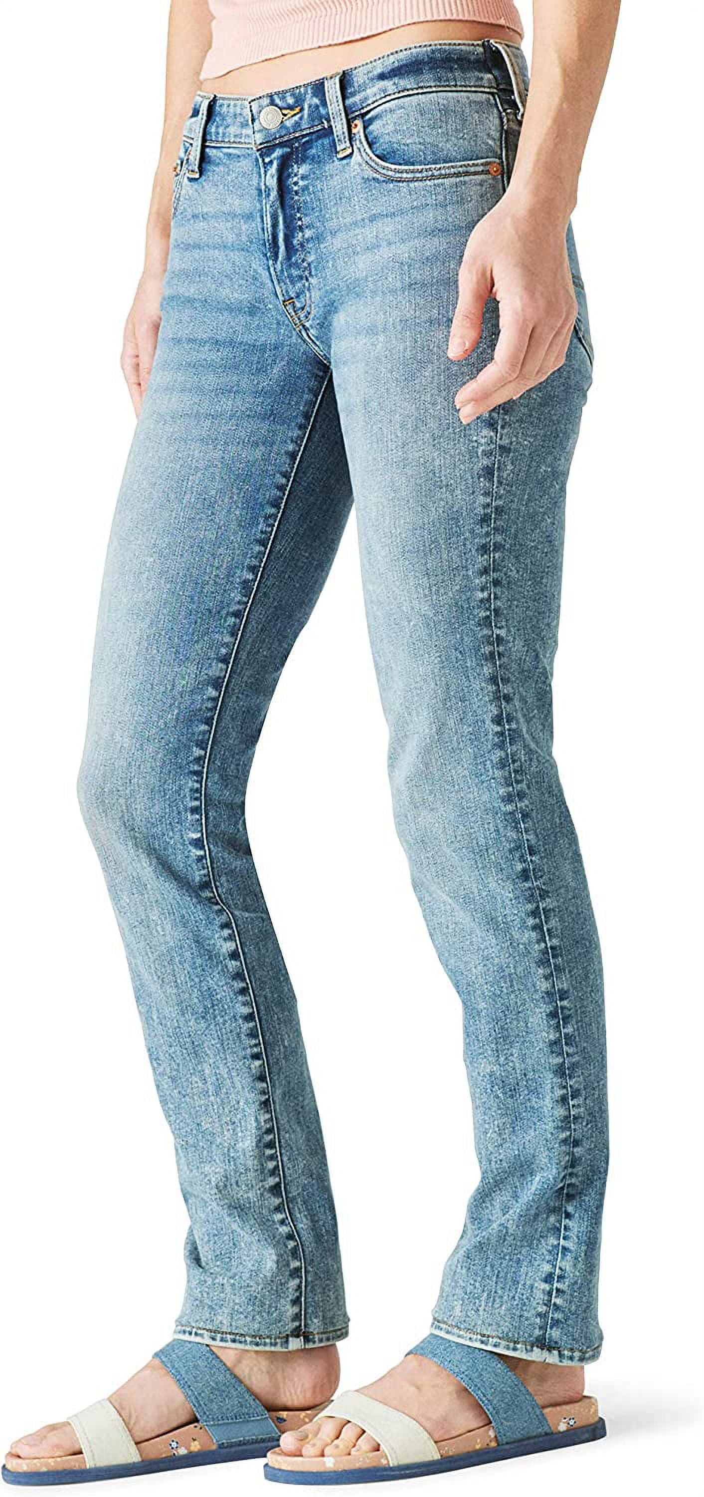 Lucky Brand Women's Mid Rise Sweet Straight Jeans Blue