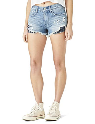 Lucky Brand Women's Ripped Cutoff Denim Shorts Blue Size 28