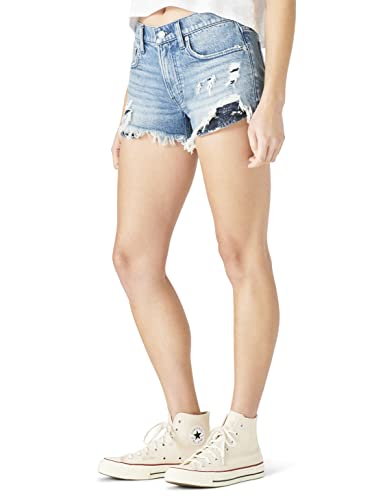 Lucky Brand Women's Ripped Cutoff Denim Shorts Blue Size 28