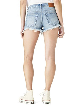 Lucky Brand Women's Ripped Cutoff Denim Shorts Blue Size 28