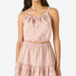 Lucky Brand Women's Floral Print Cotton Cropped Camisole Pink Size X-Large