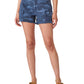 Lucky Brand Women's Frayed Hem Cotton Utility Shorts Blue Size 32