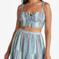 Lucky Brand Women's Matchback Stripe Corset Camisole Blue Size X-Small