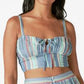 Lucky Brand Women's Matchback Stripe Corset Camisole Blue Size X-Small