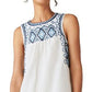 Lucky Brand Women's Embroidered Cotton & Linen Shift Minidress White Size X-Large