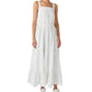 Lucky Brand Women's Lace Tiered Maxi Dress White Size Medium