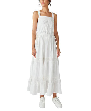 Lucky Brand Women's Lace Tiered Maxi Dress White Size Medium