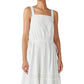 Lucky Brand Women's Lace Tiered Maxi Dress White Size Medium