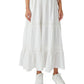 Lucky Brand Women's Lace Tiered Maxi Dress White Size Medium