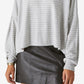 Lucky Brand Women's Stripe Cloud Jersey Pullover Gray Size Large