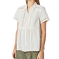 Lucky Brand Women's Lace Inset Cotton Button Up Shirt White Size Medium