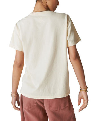 Lucky Brand Women's Hendrix Axis Cover T-Shirt Beige
