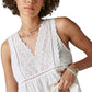 Lucky Brand Women's Lace Front Sleeveless Tank Top White