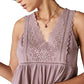Lucky Brand Women's Lace Front Sleeveless Tank Top Pink