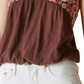 Lucky Brand Women's Floral Embroidered Bubble Tank Top Brown Size Medium