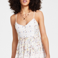 Lucky Brand Women's Printed Button Front Minidress Beige Size X-Small