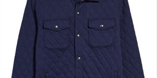 Ralph Lauren Men's Quilted Snap Up Shirt Jacket Blue Size X-Large