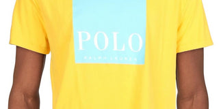 Polo Ralph Lauren Men's Cotton Classic Fit Graphic T-Shirt Yellow Size Medium