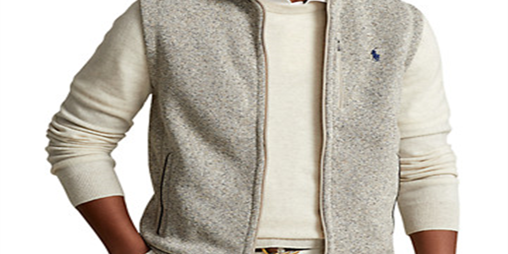 Polo Ralph Lauren Men's Fleece Sweater Vest Gray Size XX-Large