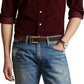 Ralph Lauren Men's Classic Fit Corduroy Button Down Shirt Red Size Medium
