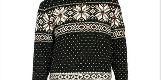 Ralph Lauren Men's Pullover Fair Isle Crewneck Sweater Black Size Medium