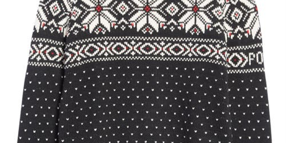 Ralph Lauren Men's Fair Isle Cotton & Cashmere Crewneck Sweater Black Size Small