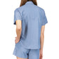 Michael Kors Women's Tie Front Shirt Blue Size X-Large