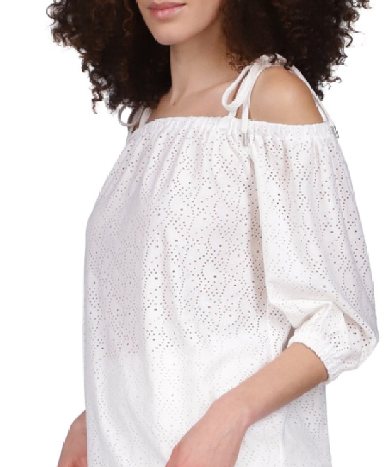 Michael kors white hotsell off the shoulder top