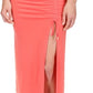 Michael Kors Women's Ruched One Shoulder Chain Top Red Size Large