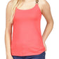 Michael Kors Women's Three Ring Tank Top Red Size Medium