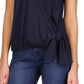 Michael Kors Women's Sleeveless Wrap Tie Top Blue Size Small