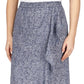Michael Kors Women's Printed Faux Wrap Skirt Blue Size Large